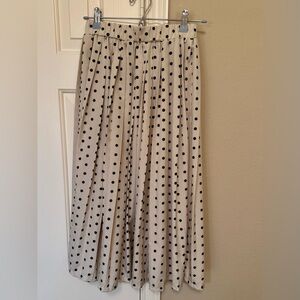 SHEIN Black and White Polka Dot A-Line Skirt
